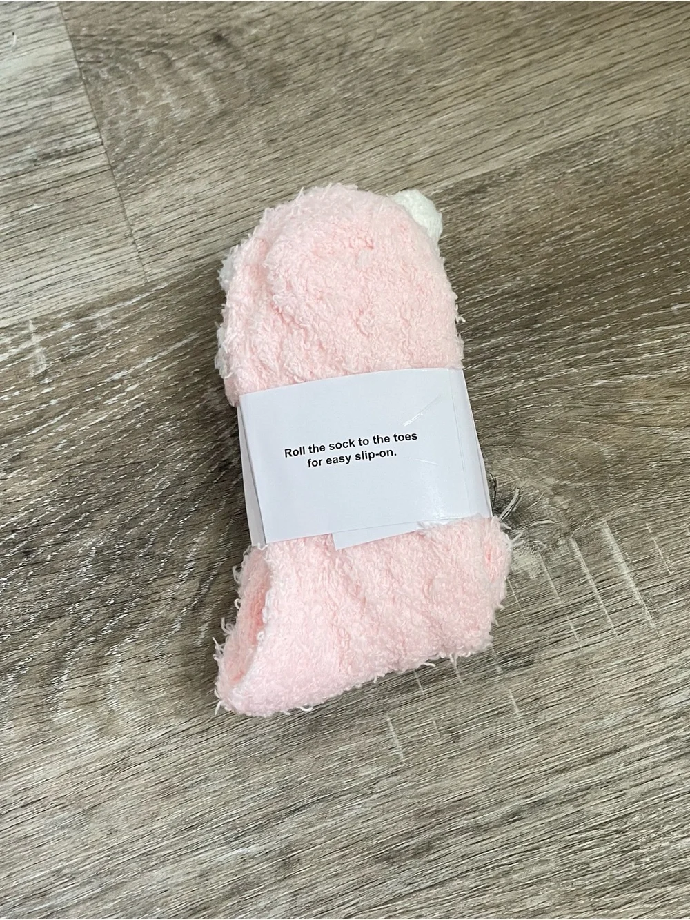 Cozy Socks Pink & White Plush Fuzzy Slouch Socks One Size Soft Warm Lounge